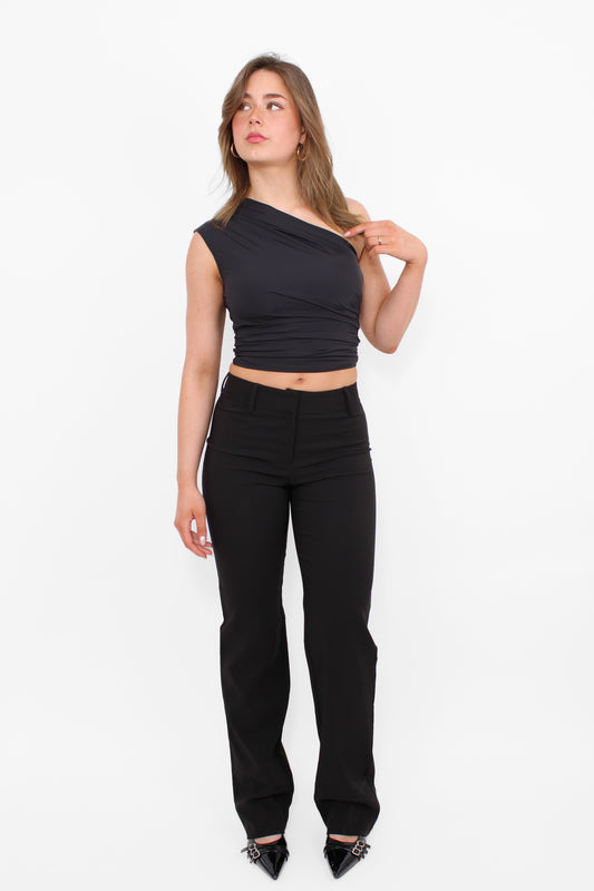 ''TALL'' ESSENTIAL TROUSER MID WAIST STRAIGHT LEG
