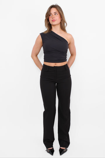 ''TALL'' ESSENTIAL TROUSER MID WAIST STRAIGHT LEG