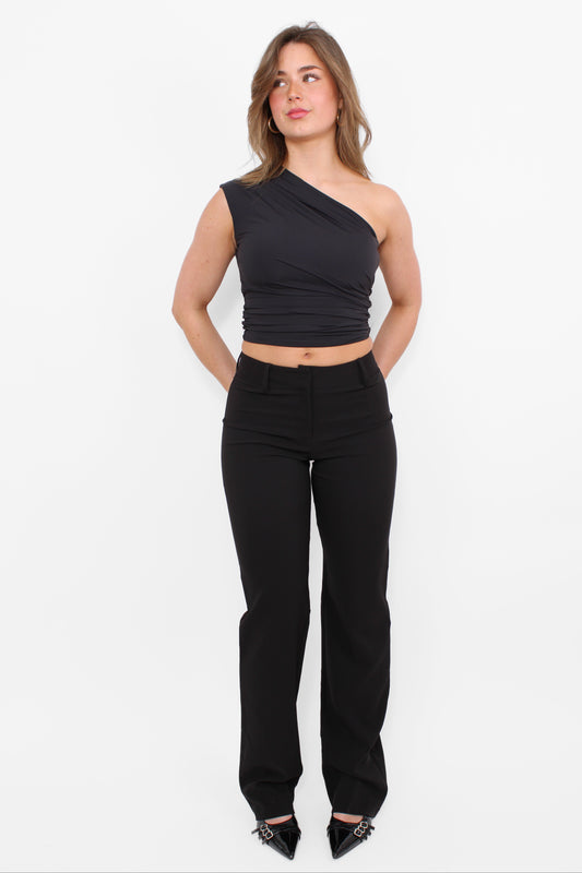 ''TALL'' ESSENTIAL TROUSER MID WAIST STRAIGHT LEG