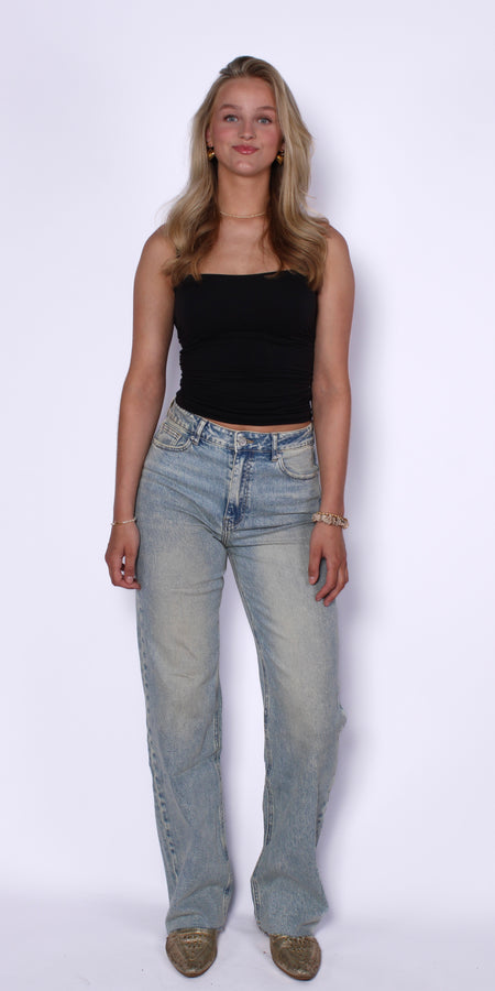 ''TALL'' WIDE LEG JEANS 3636 - VINTAGE WASH