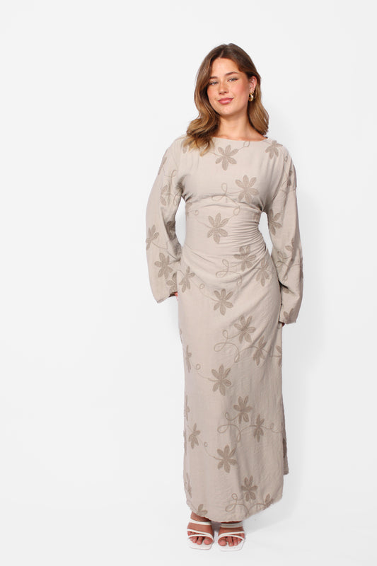 FLORAL EMBROIDERED DRESS