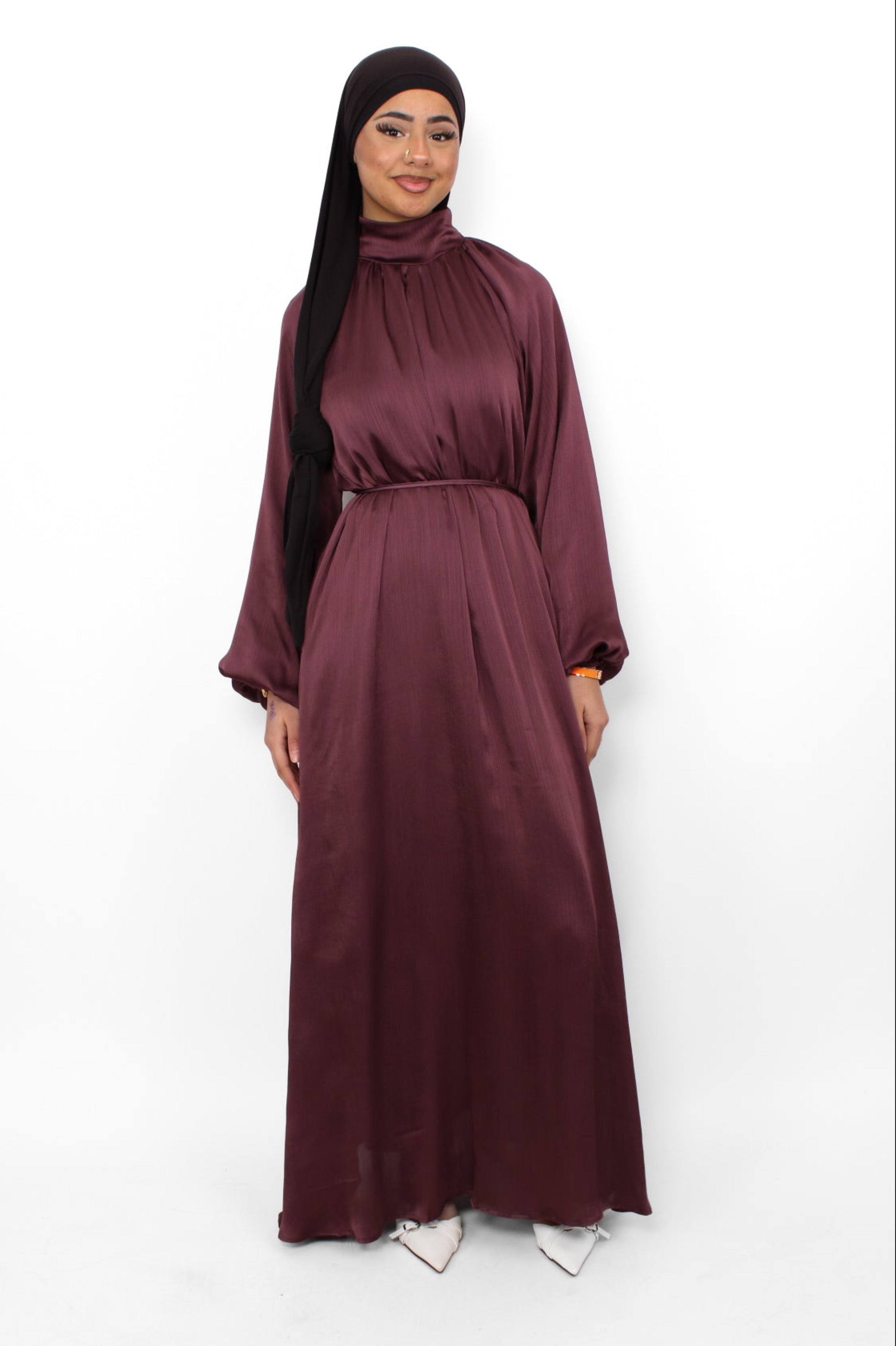 MINA DRESS - DARK PLUM