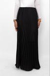 PLISSE MAXI SKIRT - BLACK