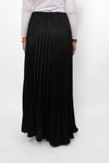 PLISSE MAXI SKIRT - BLACK