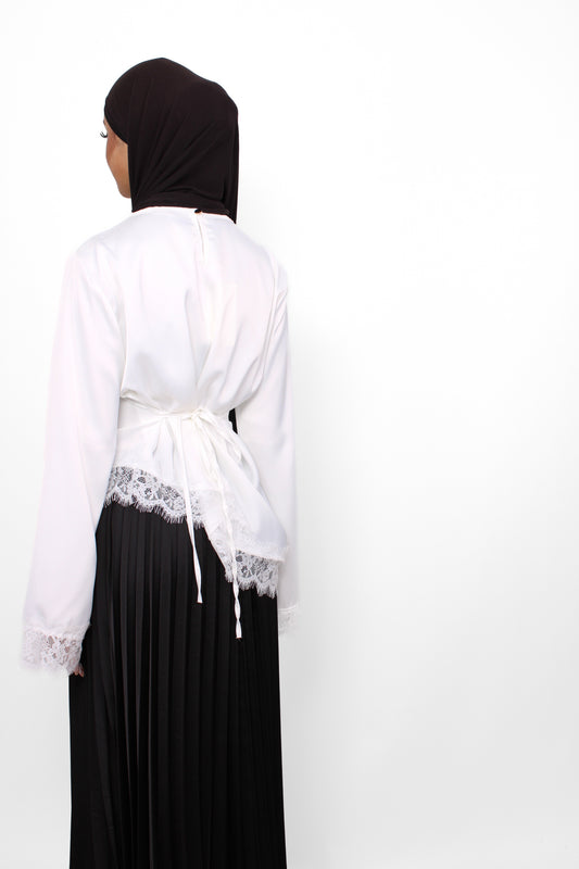 AYA LACE TOP - WHITE
