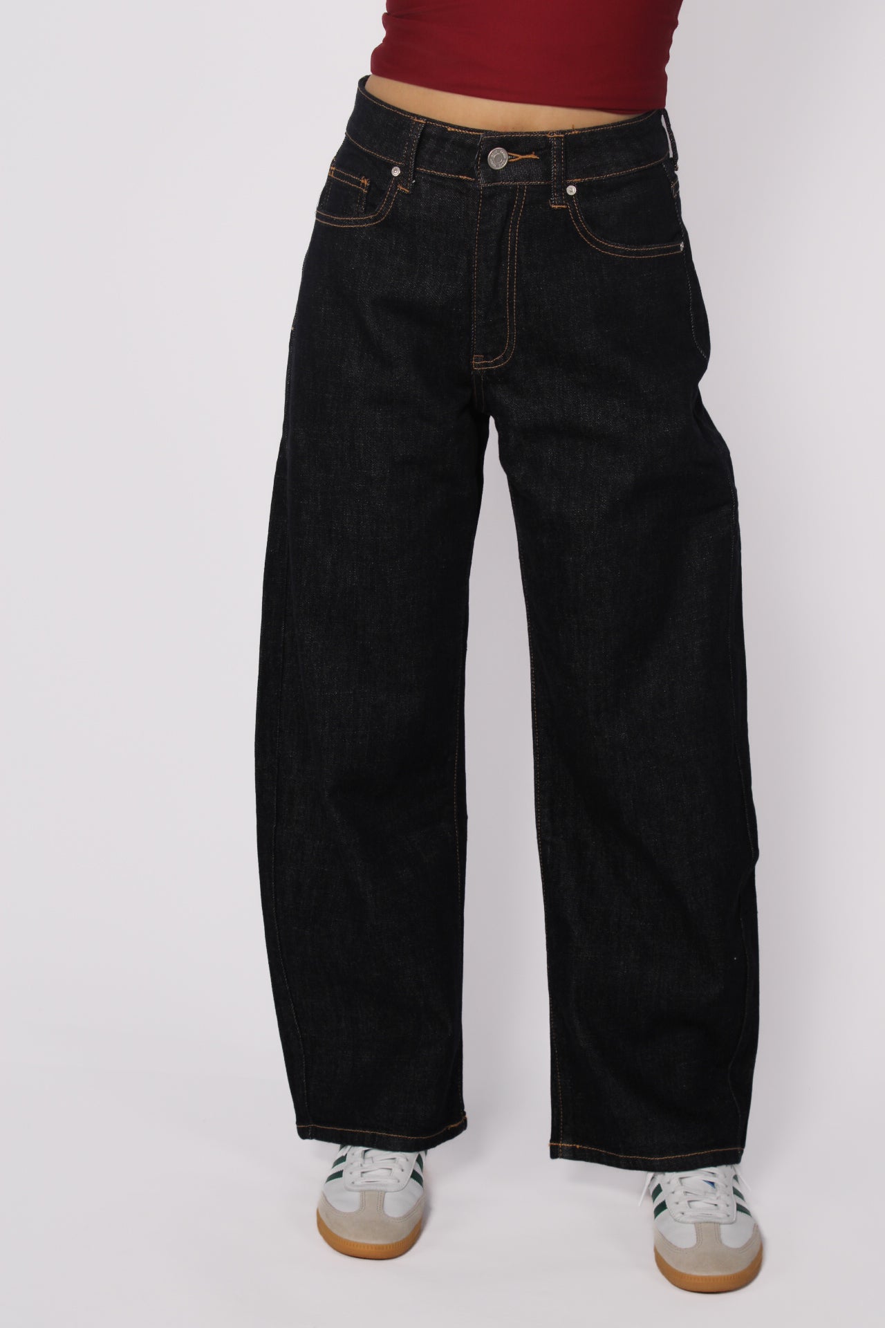 ''PETITE'' BALLOON JEANS 3809-1 - DARK DENIM