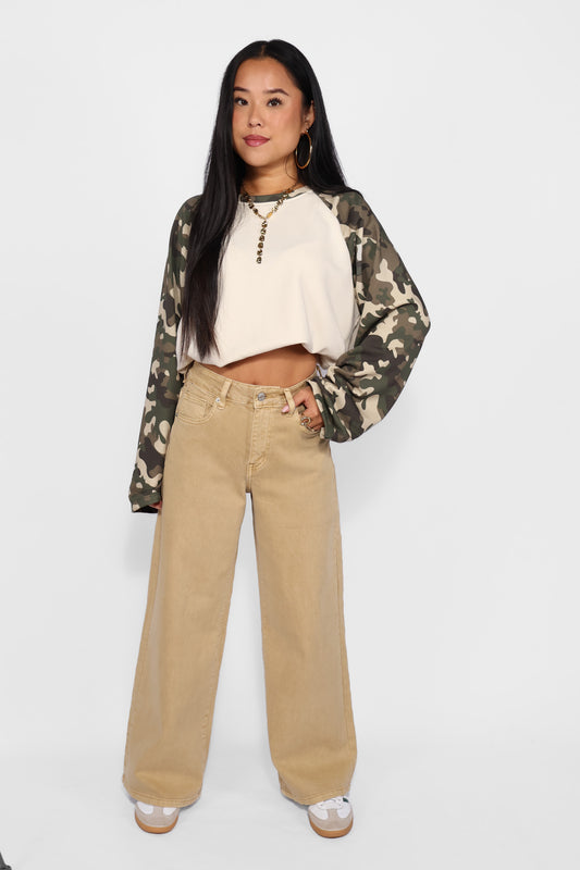 ''PETITE'' WIDE LEG JEANS 9212