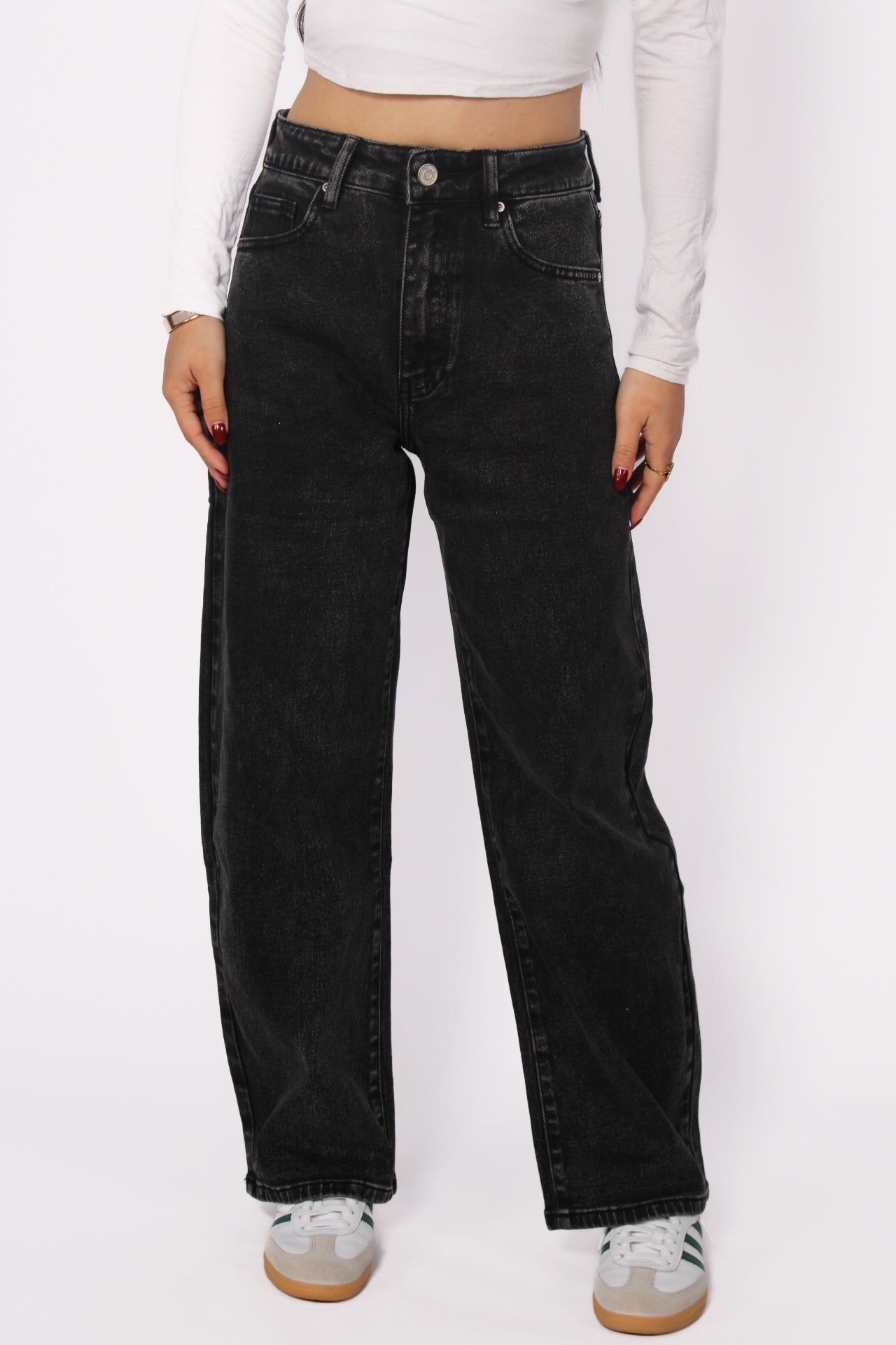 ''PETITE'' BALLOON JEANS - ANTHRACITE