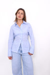 RUBY STRIPES BLOUSE - SKY BLUE