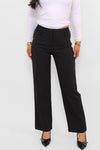 ''PETITE'' ESSENTIAL TROUSER MID WAIST STRAIGHT LEG