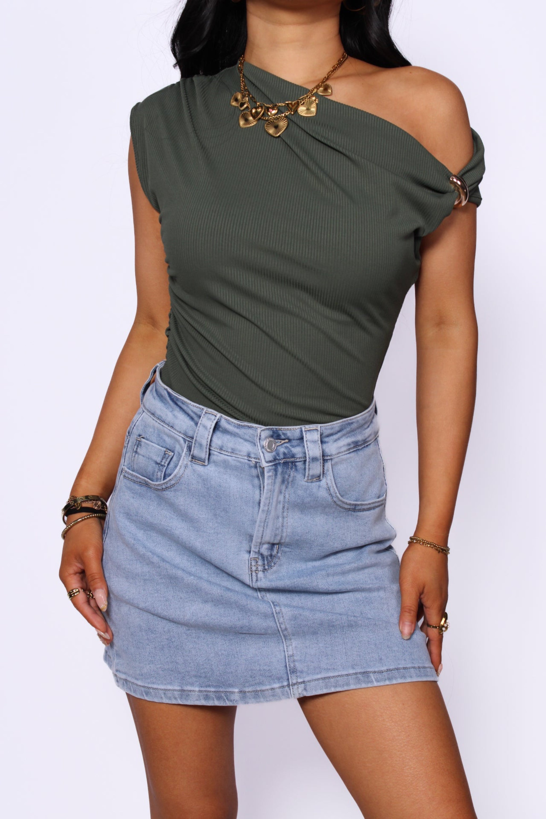 INDY TOP - ARMY GREEN
