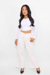 ''PETITE'' WIDE LEG JEANS 9212