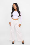 ''PETITE'' WIDE LEG JEANS 9212