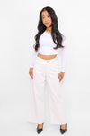 ''PETITE'' WIDE LEG JEANS 9212