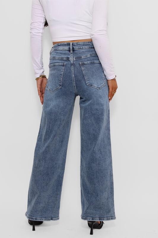 ''PETITE'' WIDE LEG JEANS 263-7
