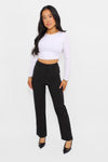 ''PETITE'' ESSENTIAL TROUSER HIGH WAIST STRAIGHT LEG