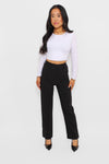 ''PETITE'' ESSENTIAL TROUSER HIGH WAIST STRAIGHT LEG