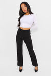 ''PETITE'' ESSENTIAL TROUSER HIGH WAIST STRAIGHT LEG