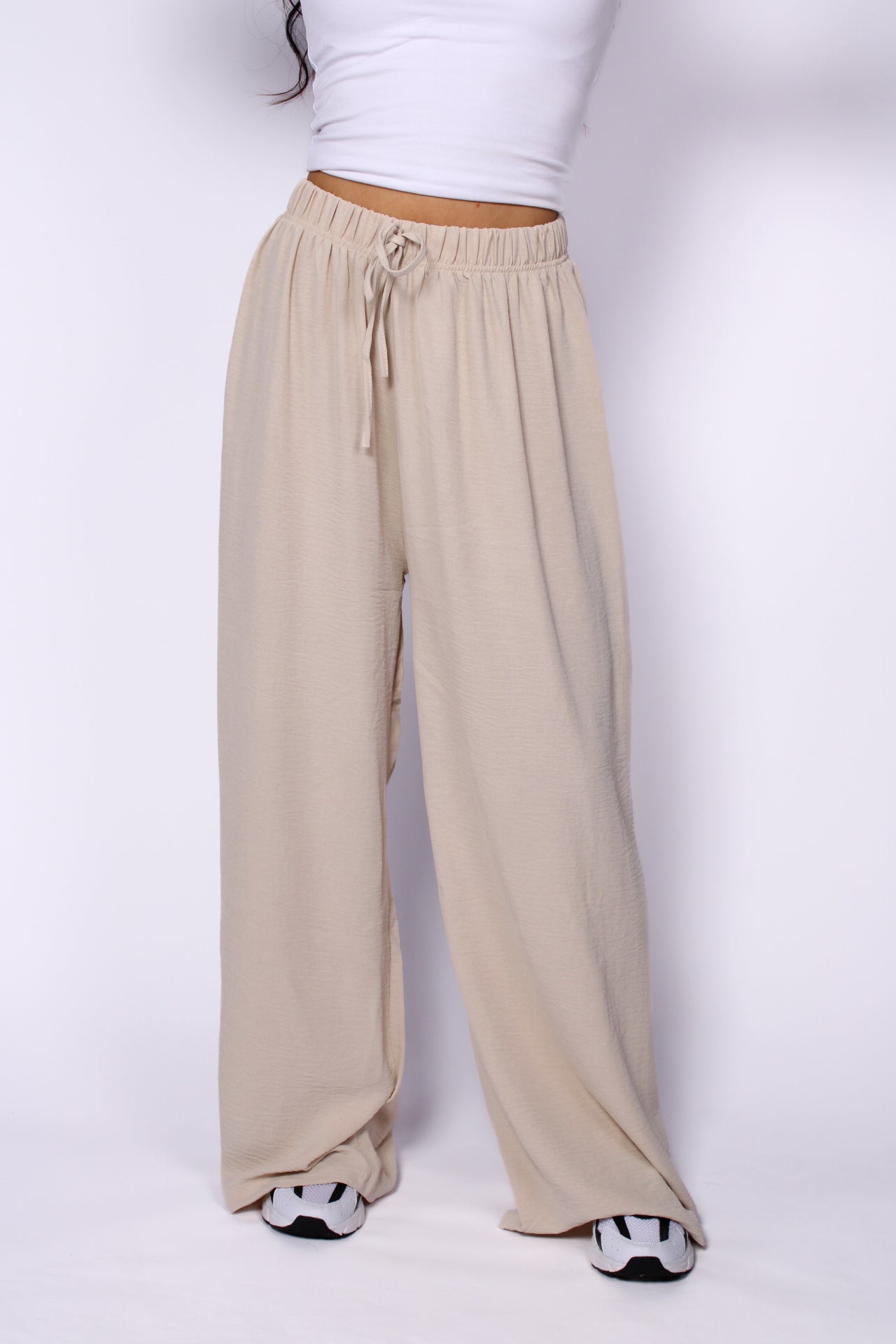 PRE ORDER 10 JULI! SOFT FLOW PANTS - CREME