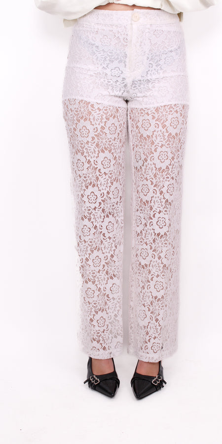 LACE PANTS - WHITE