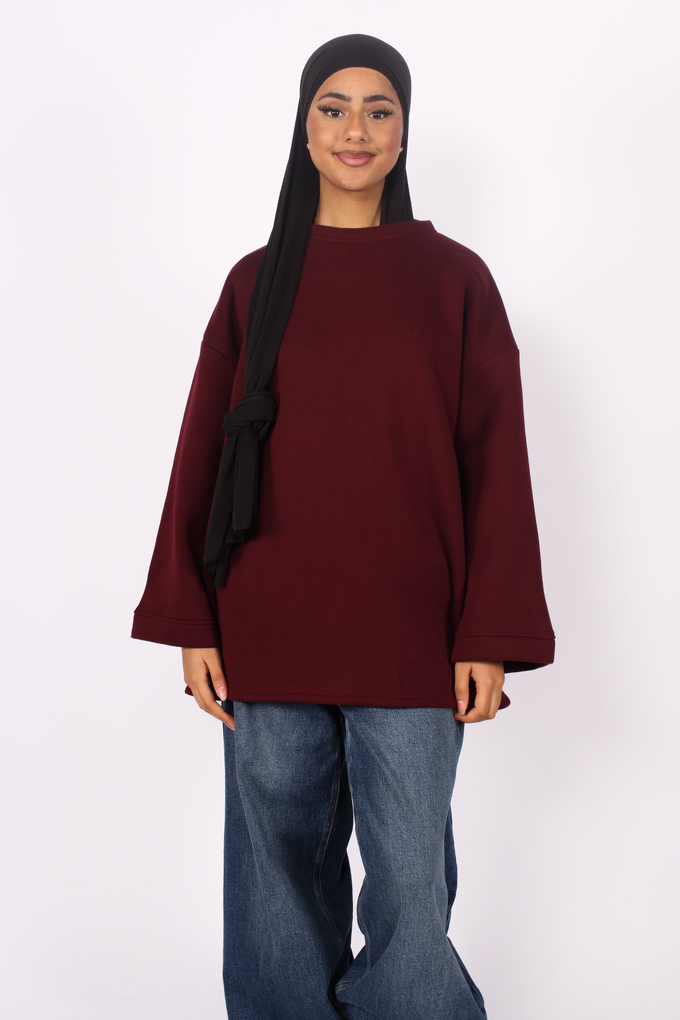 WARM HUGS SWEATER - BORDEAUX