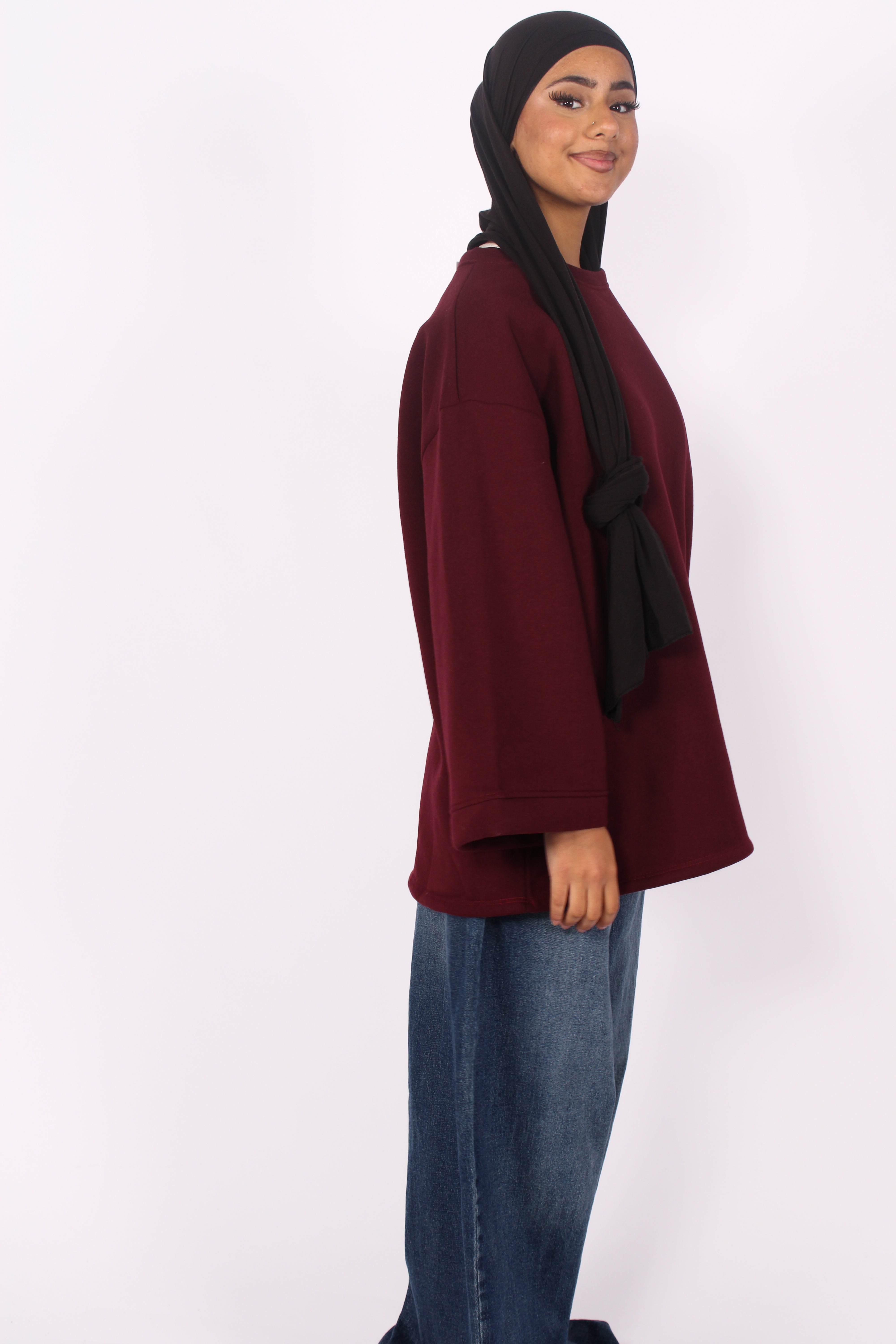 WARM HUGS SWEATER - BORDEAUX