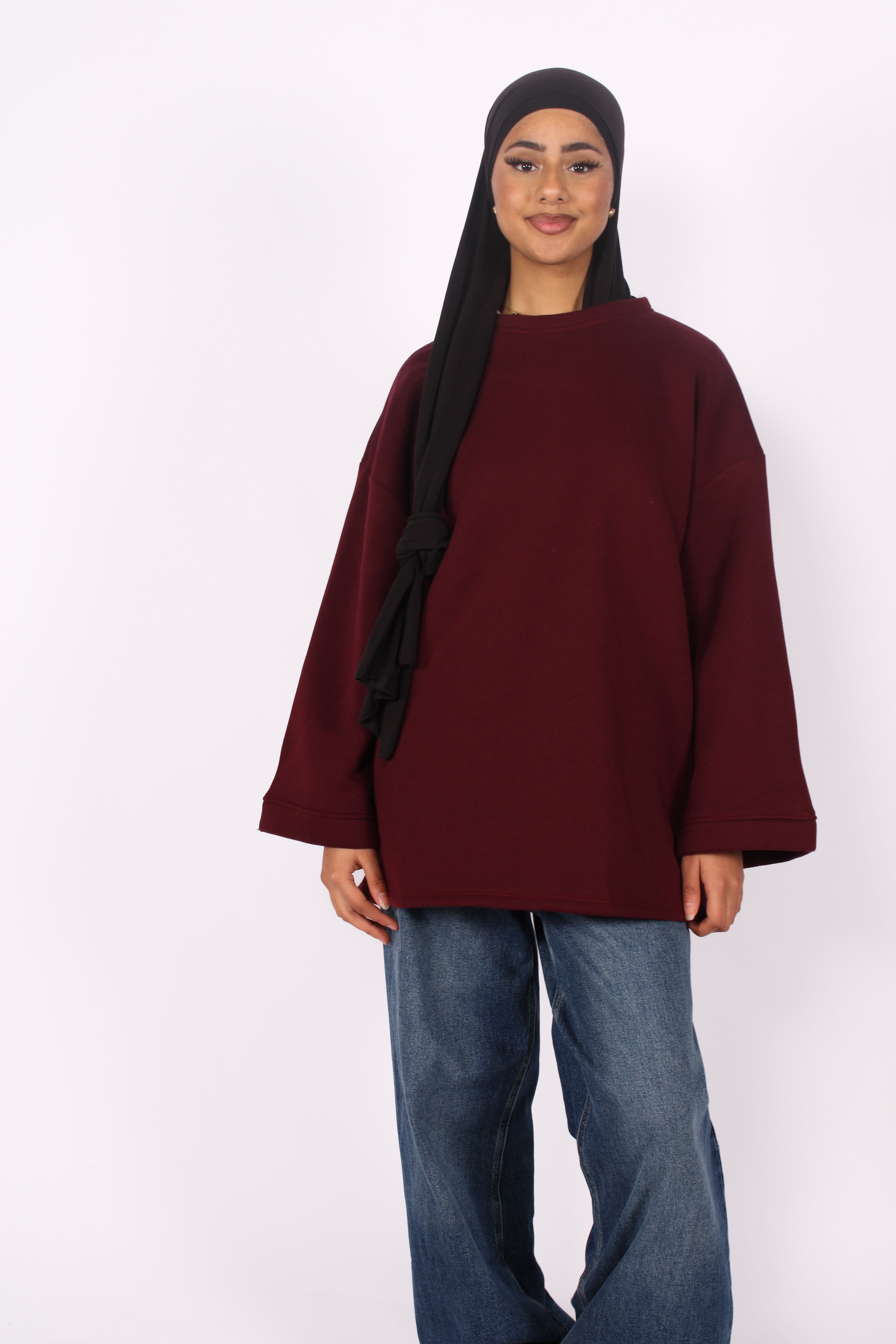 WARM HUGS SWEATER - BORDEAUX