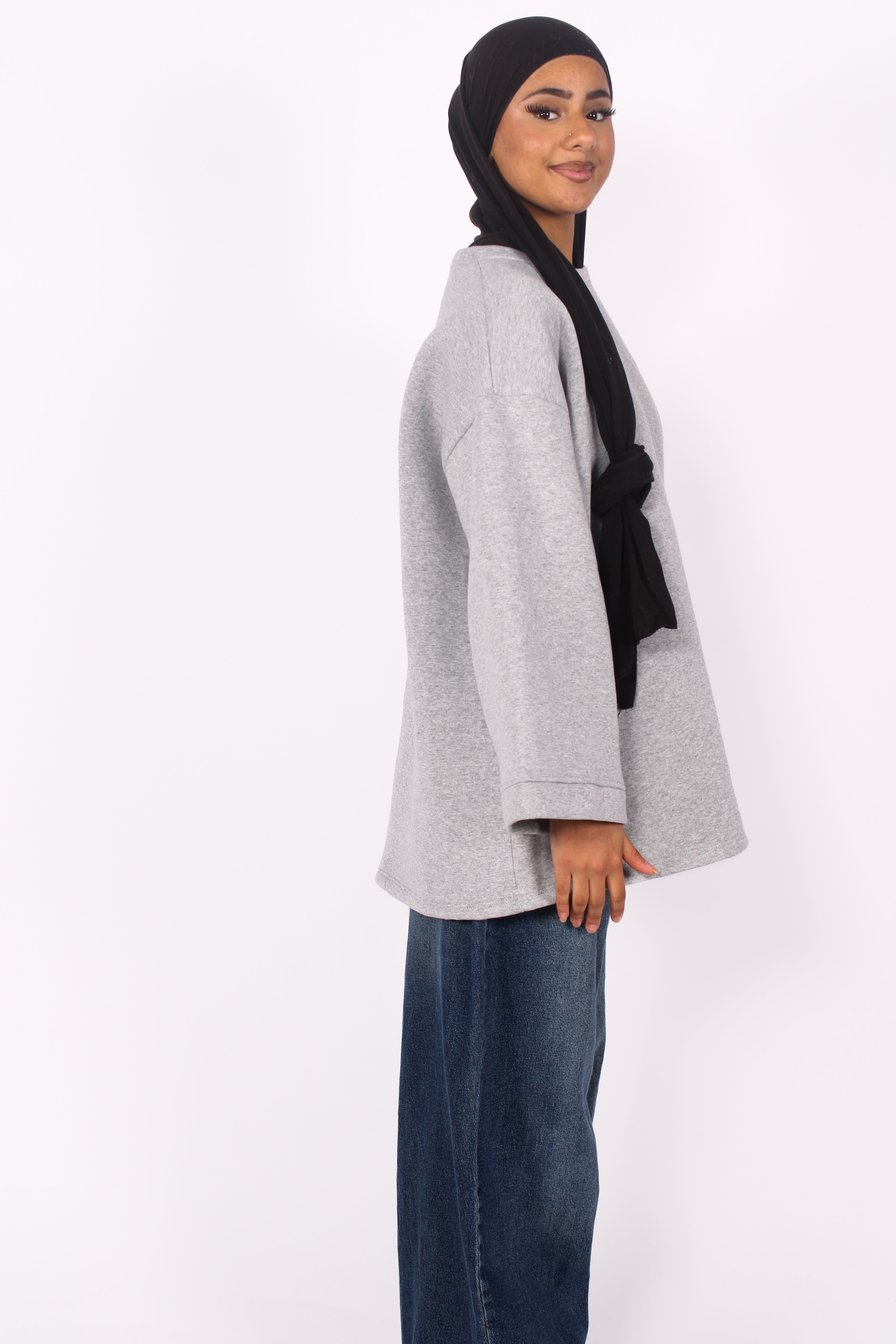 WARM HUGS SWEATER - GREY MARL
