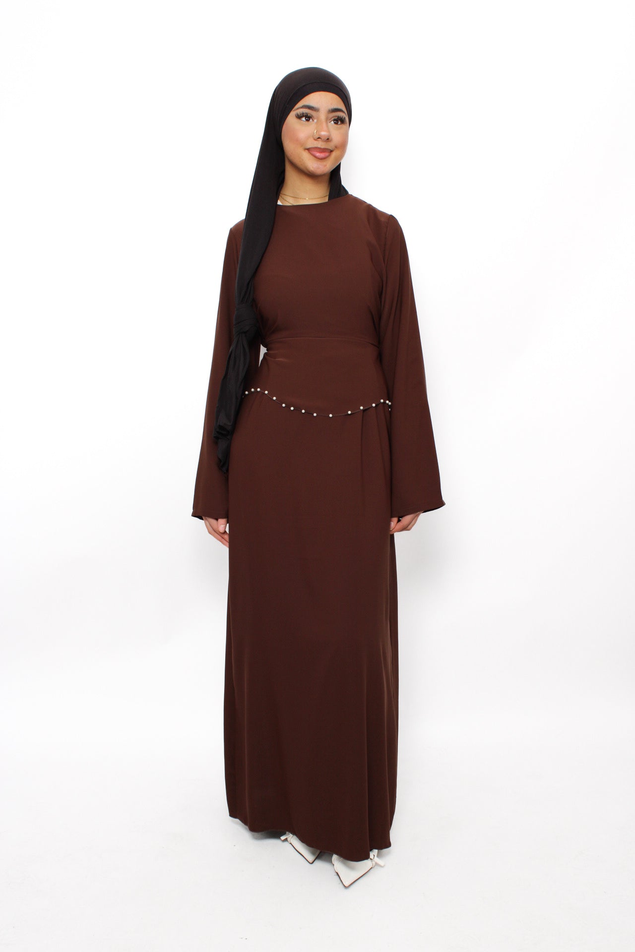 MARWA DRESS - BROWN