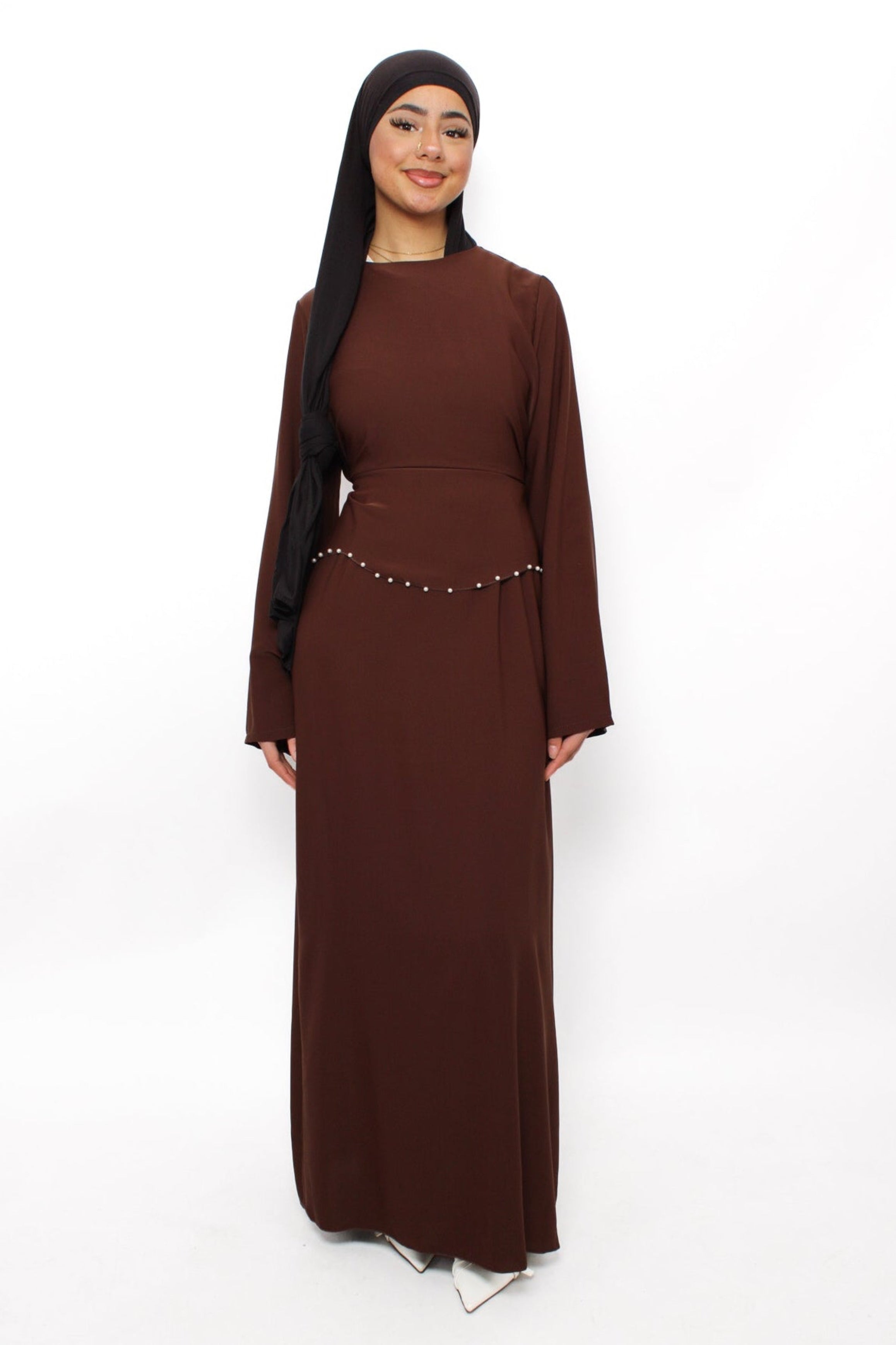 MARWA DRESS - BROWN