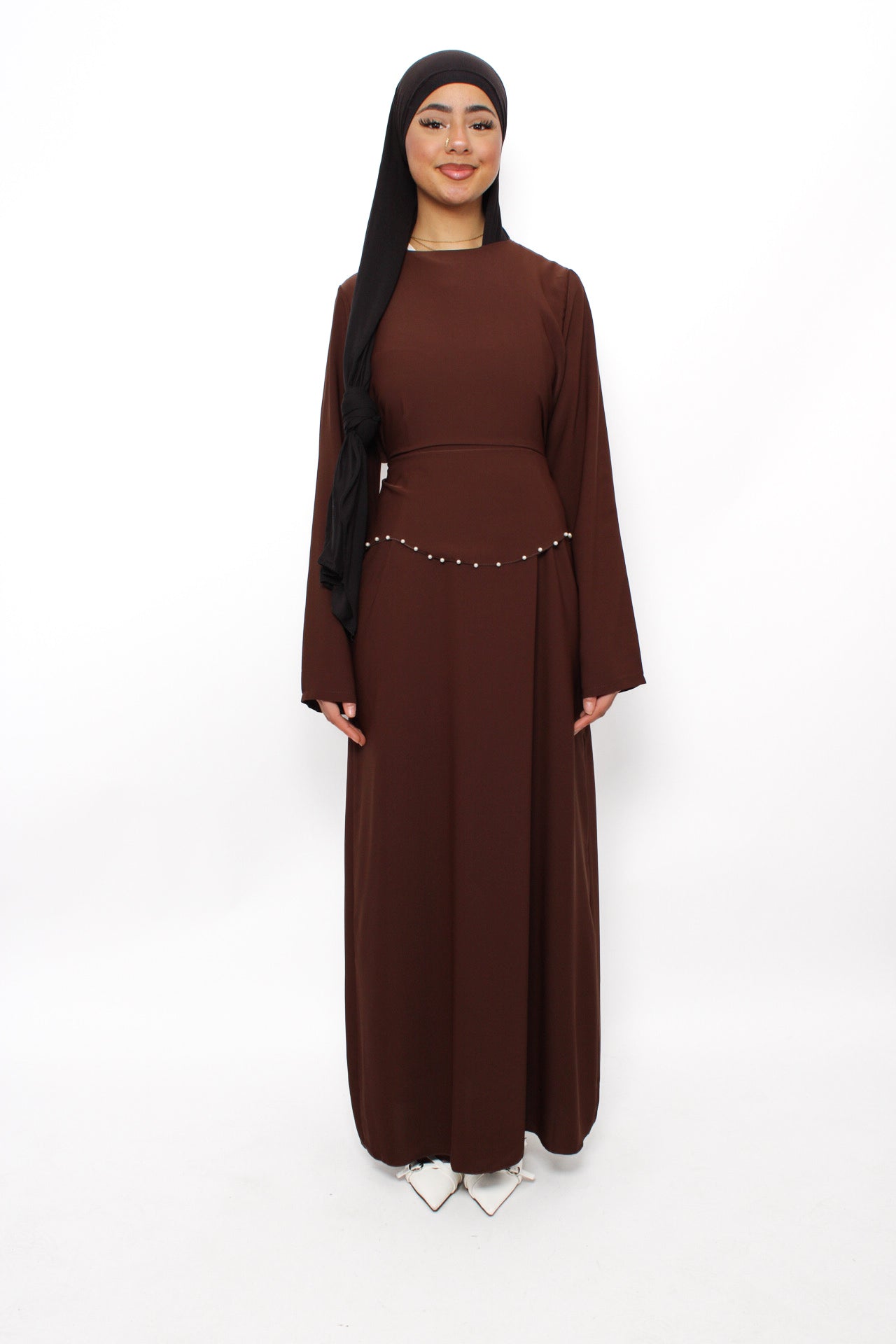 MARWA DRESS - BROWN
