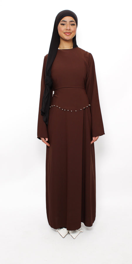 MARWA DRESS - BROWN