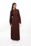 MARWA DRESS - BROWN