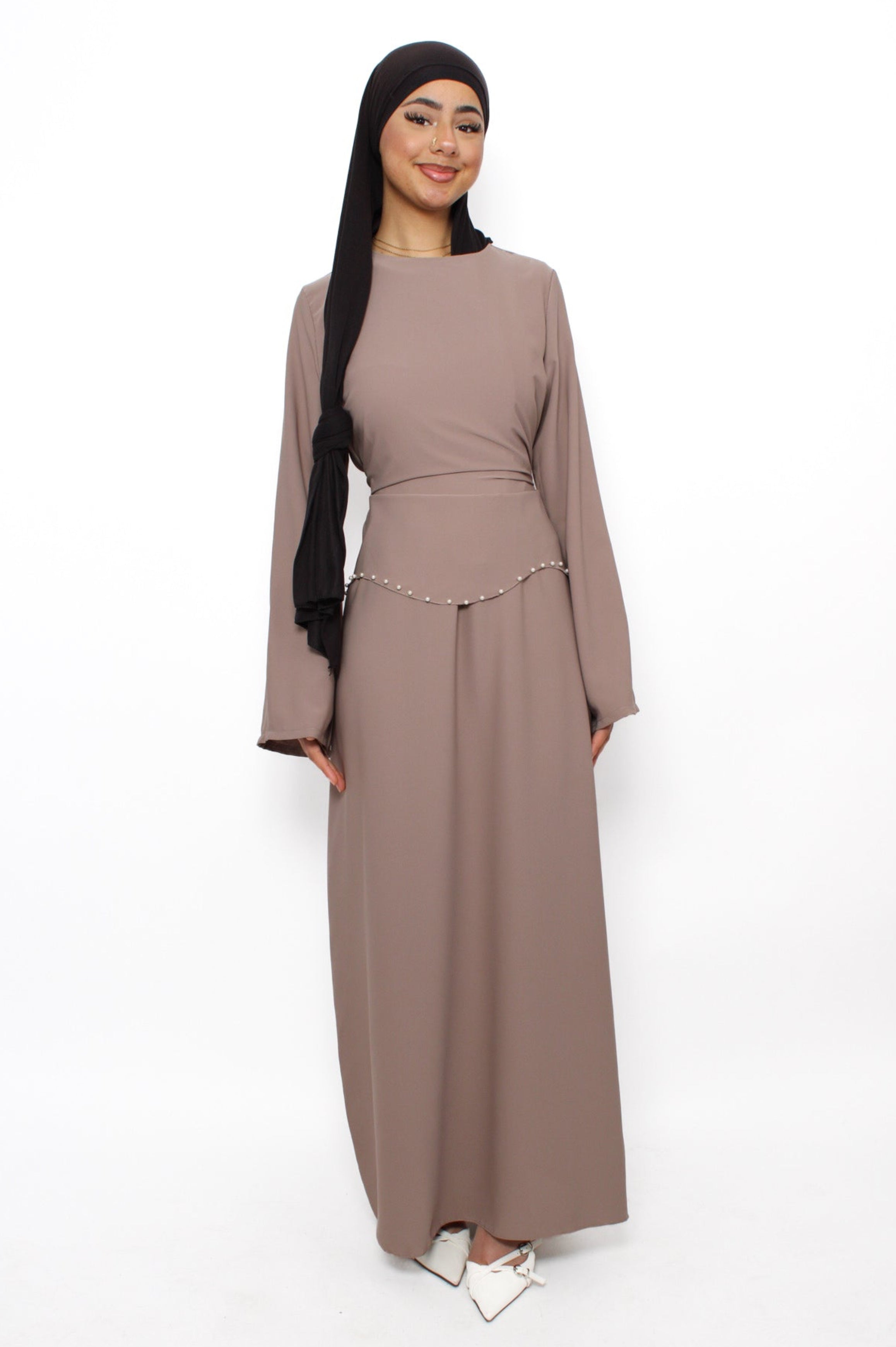 MARWA DRESS - TAUPE