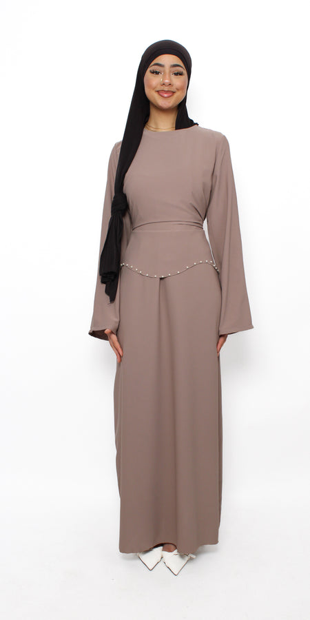 MARWA DRESS - TAUPE