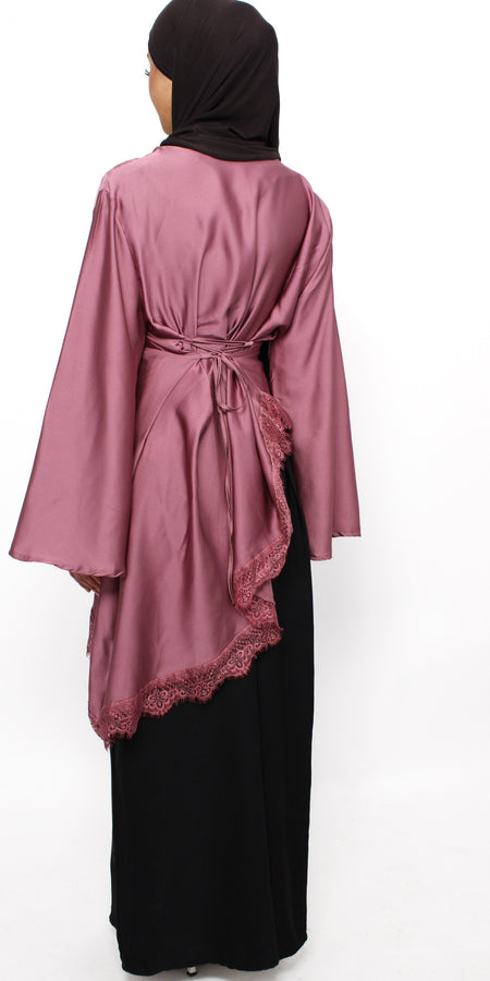 NOOR LACE DRESS - OLD PINK