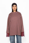 STRIPED LACE LONGSLEEVE