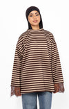 STRIPED LACE LONGSLEEVE