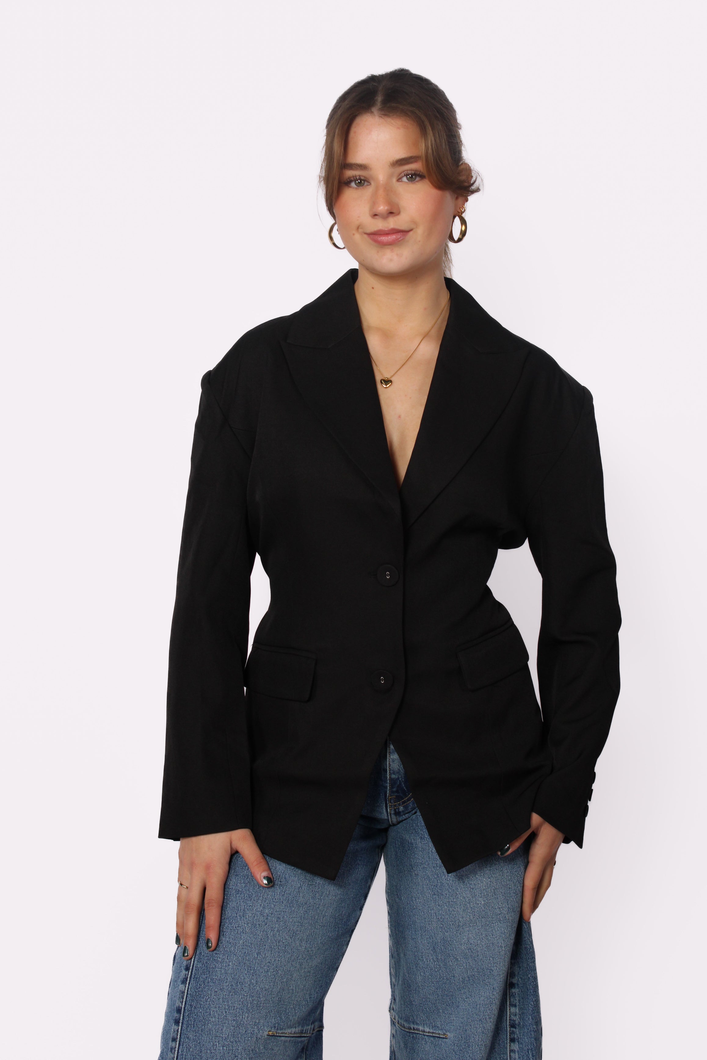 SNATCHED BLAZER - BLACK