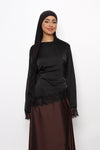 AYA LACE TOP - BLACK
