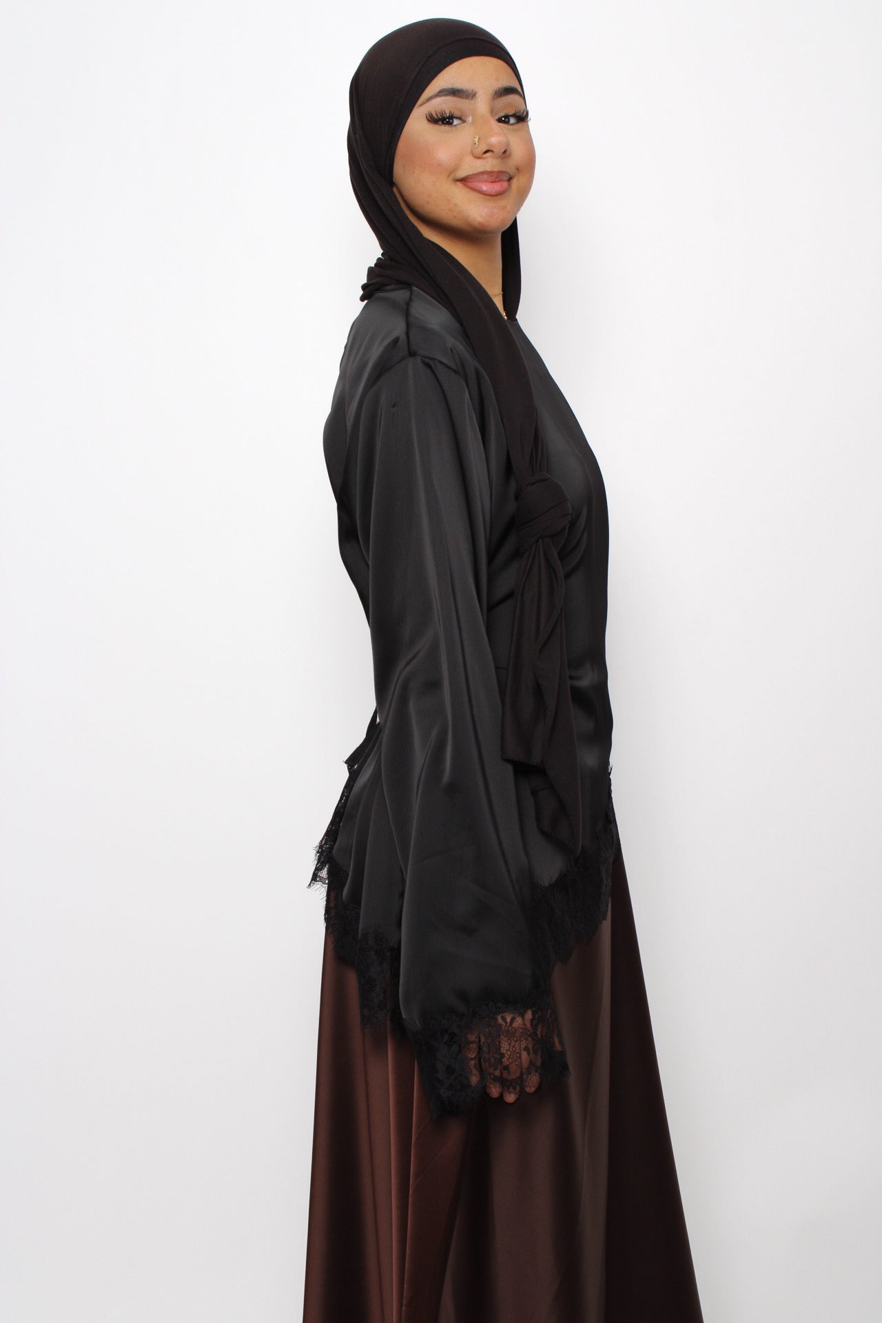 AYA LACE TOP - BLACK