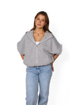 SLEEVELESS HOODIE - GREY MARL