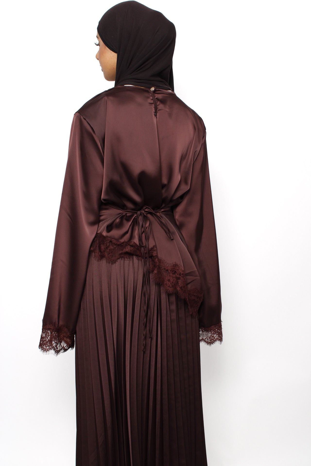 AYA LACE TOP - BROWN