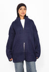 OVERSIZED CABLE ZIPPER KNIT
