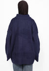 OVERSIZED CABLE ZIPPER KNIT