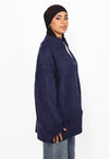 OVERSIZED CABLE ZIPPER KNIT