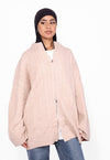 OVERSIZED CABLE ZIPPER KNIT