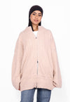 OVERSIZED CABLE ZIPPER KNIT