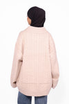 OVERSIZED CABLE ZIPPER KNIT