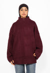 OVERSIZED CABLE ZIPPER KNIT